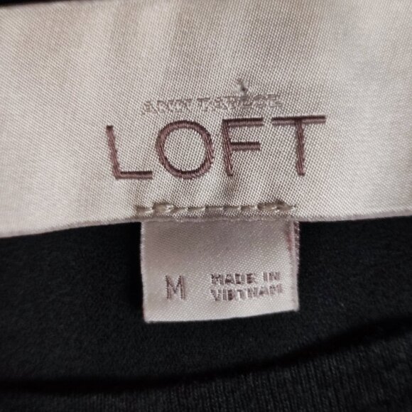 Loft blouse women's size M black lightweight rayon - Picture 5 of 10